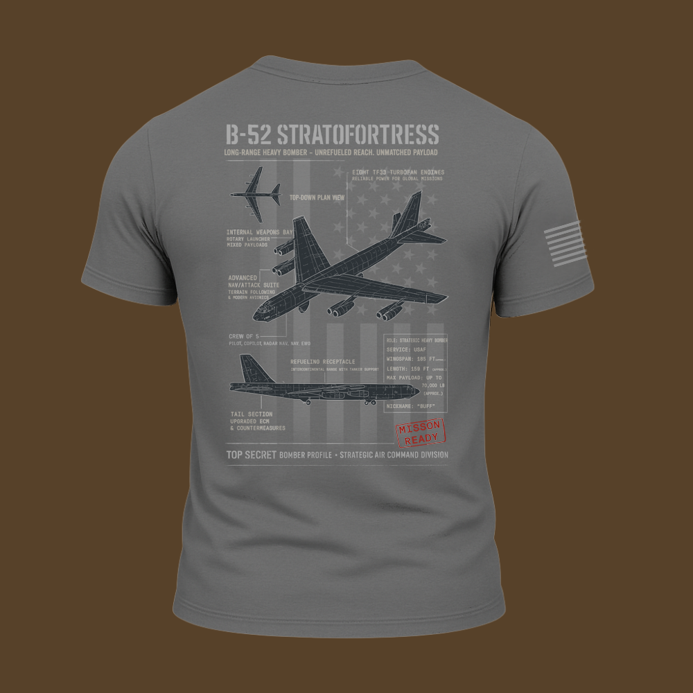 B-52 Stratofortress Schematic T Shirt