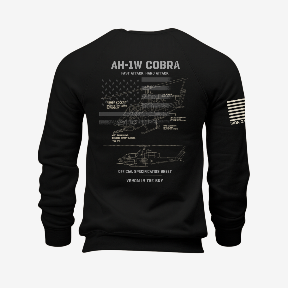 Bell AH-1 SuperCobra Schematic Sweatshirt