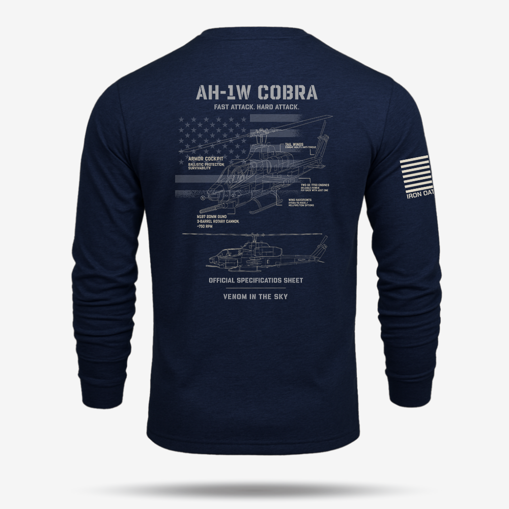 Bell AH-1 SuperCobra Schematic Long Sleeve