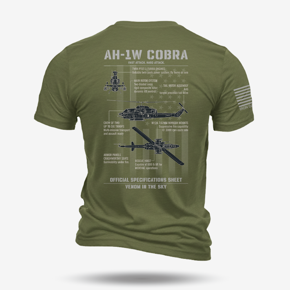 Bell AH-1 SuperCobra Schematic T Shirt