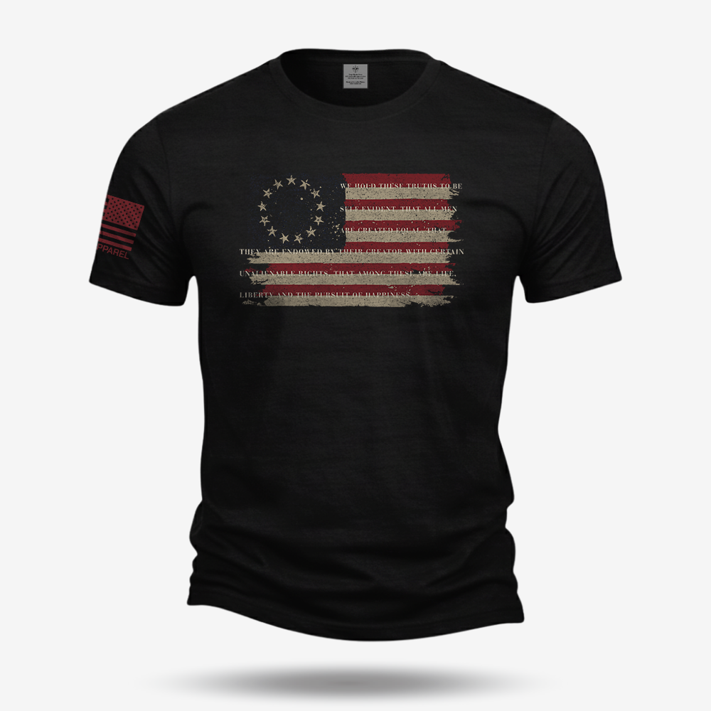 Betsy Ross America Flag Declaration T Shirt