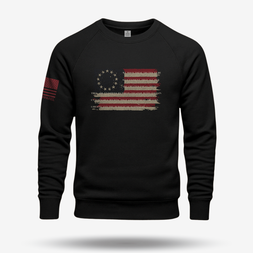 Betsy Ross America Flag Declaration Sweatshirt