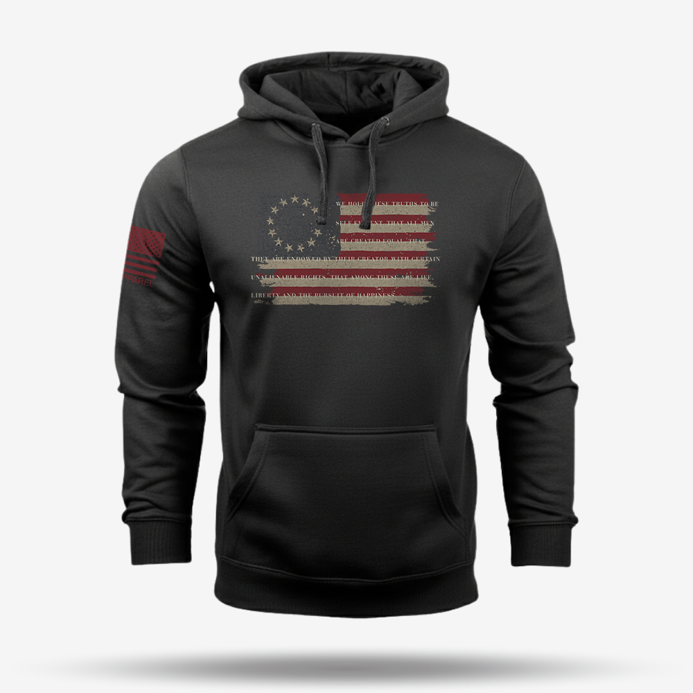 Betsy Ross America Flag Declaration Hoodie