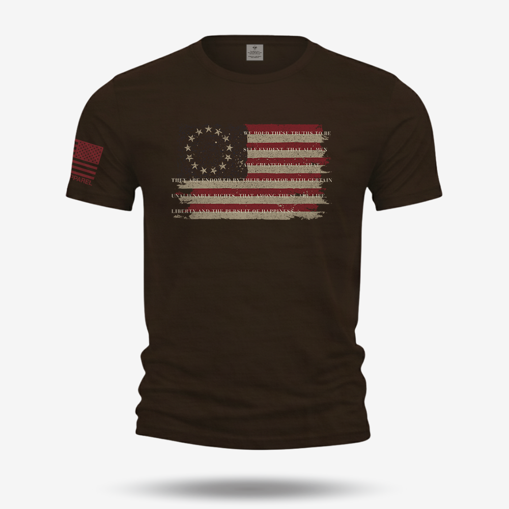 Betsy Ross America Flag Declaration T Shirt