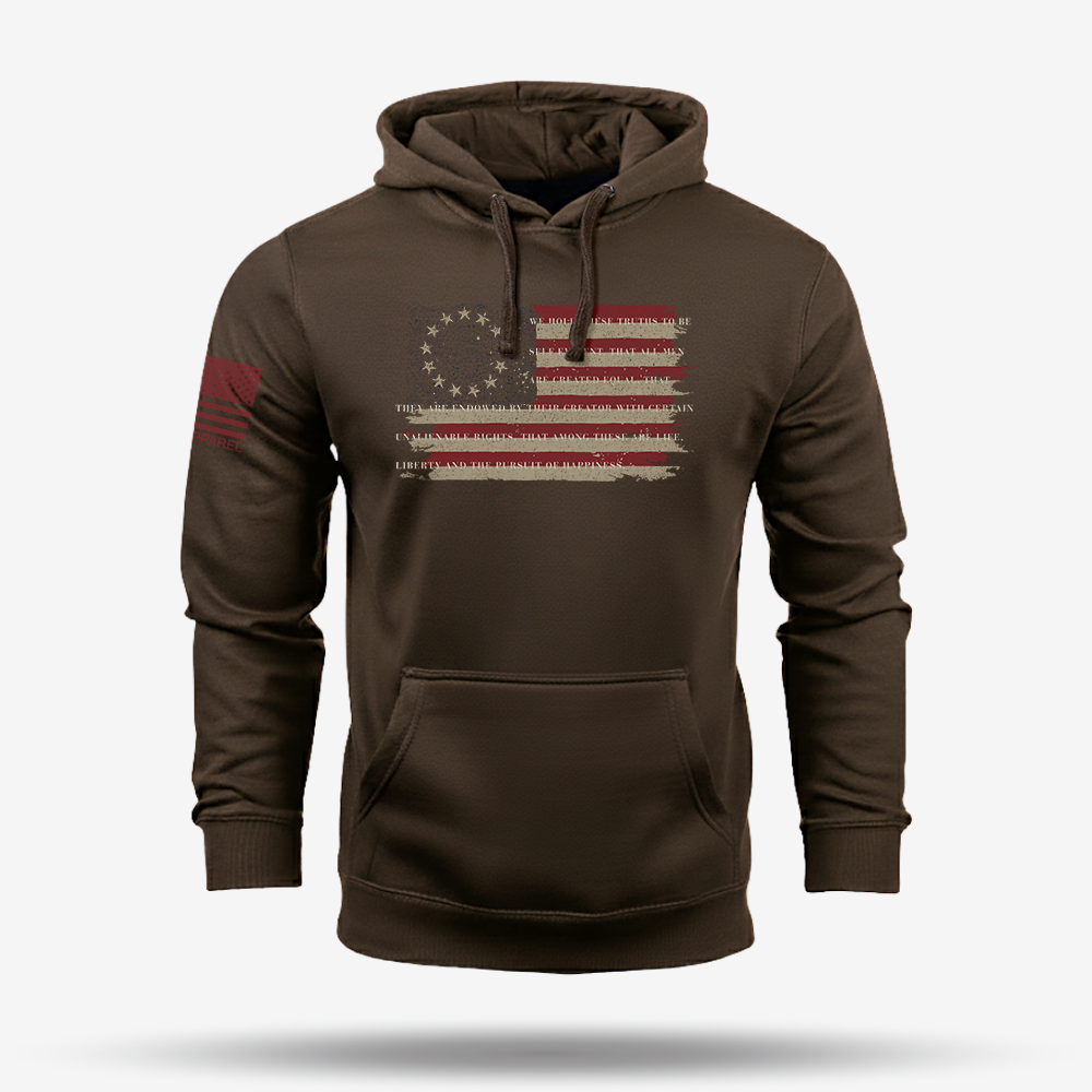 Betsy Ross America Flag Declaration Hoodie