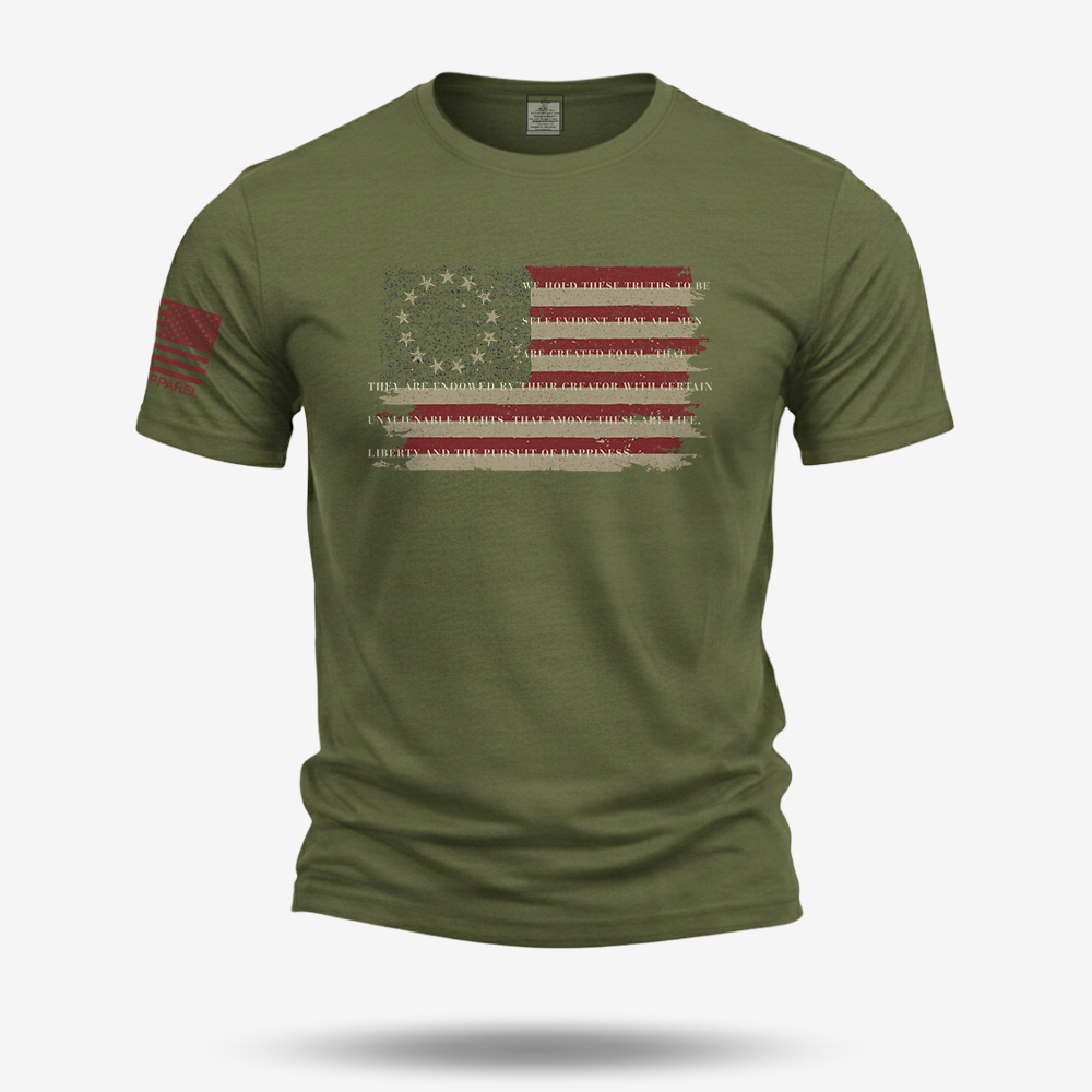 Betsy Ross America Flag Declaration T Shirt