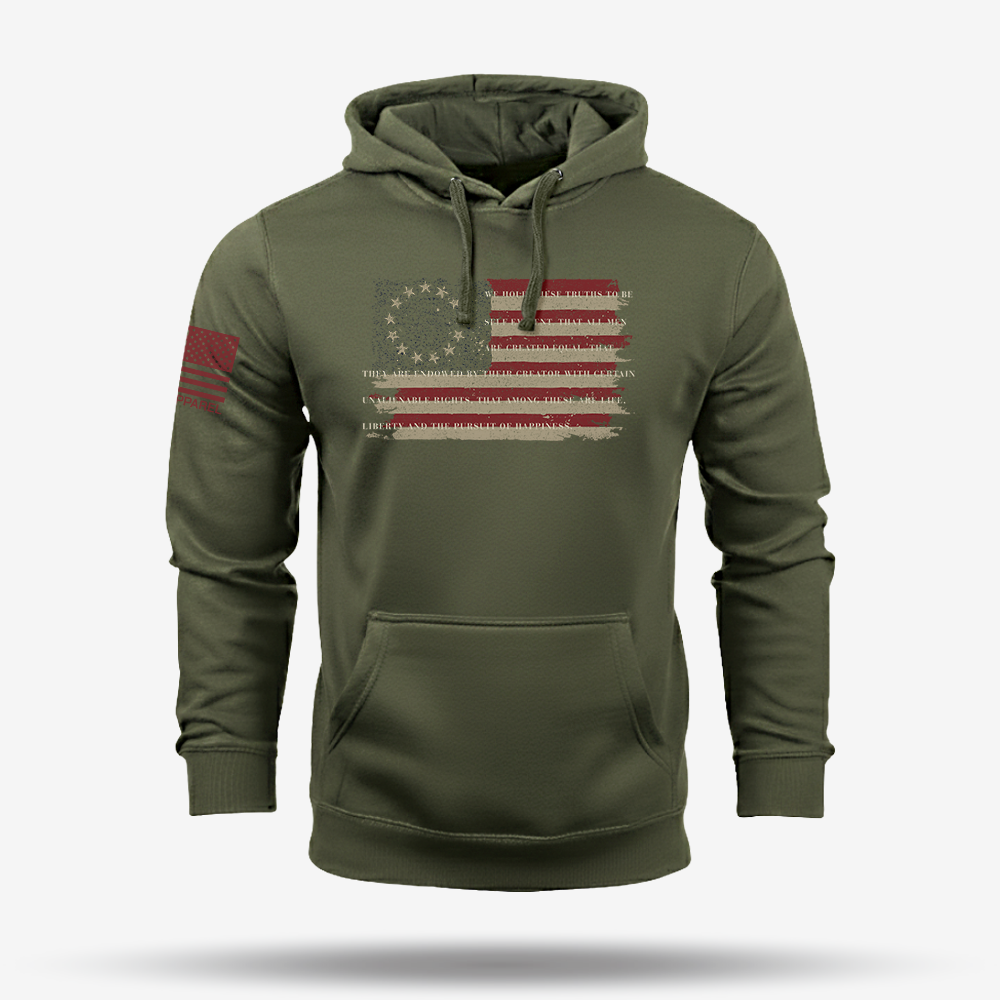 Betsy Ross America Flag Declaration Hoodie