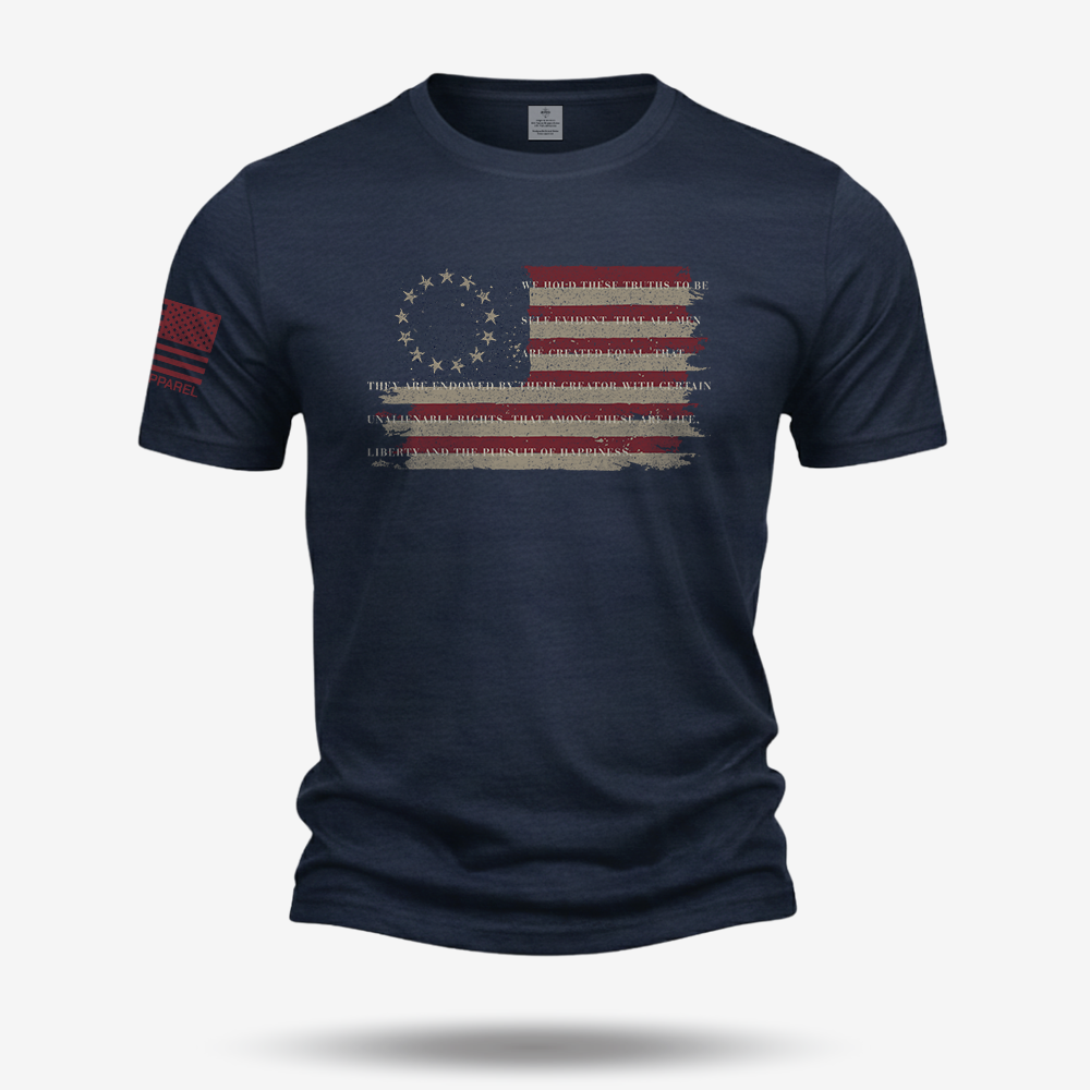 Betsy Ross America Flag Declaration T Shirt