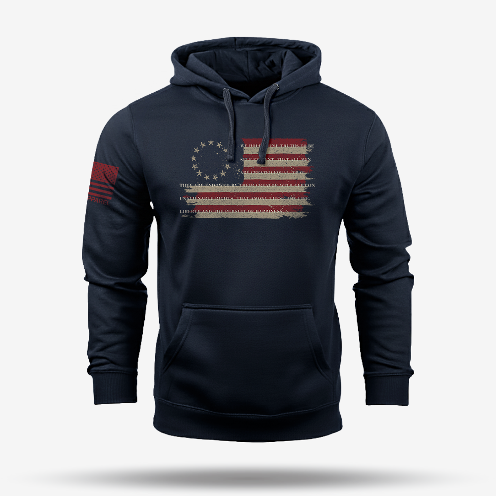 Betsy Ross America Flag Declaration Hoodie