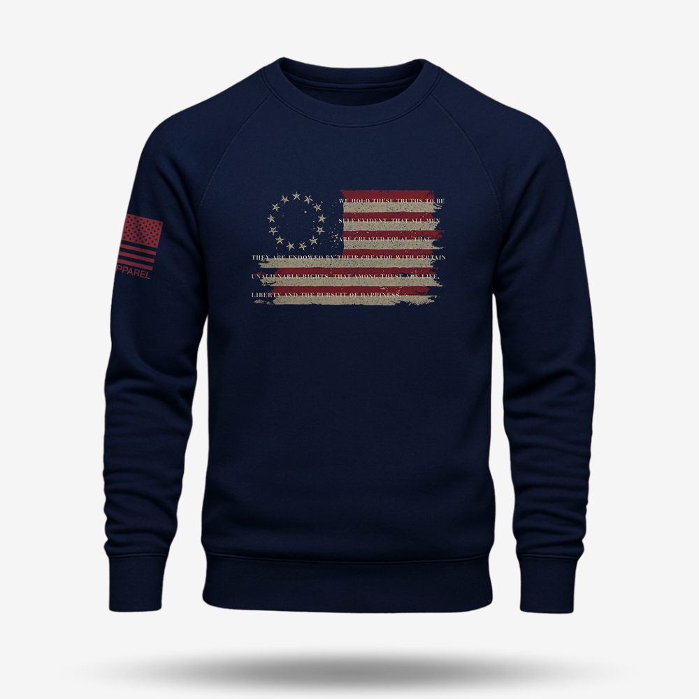 Betsy Ross America Flag Declaration Sweatshirt