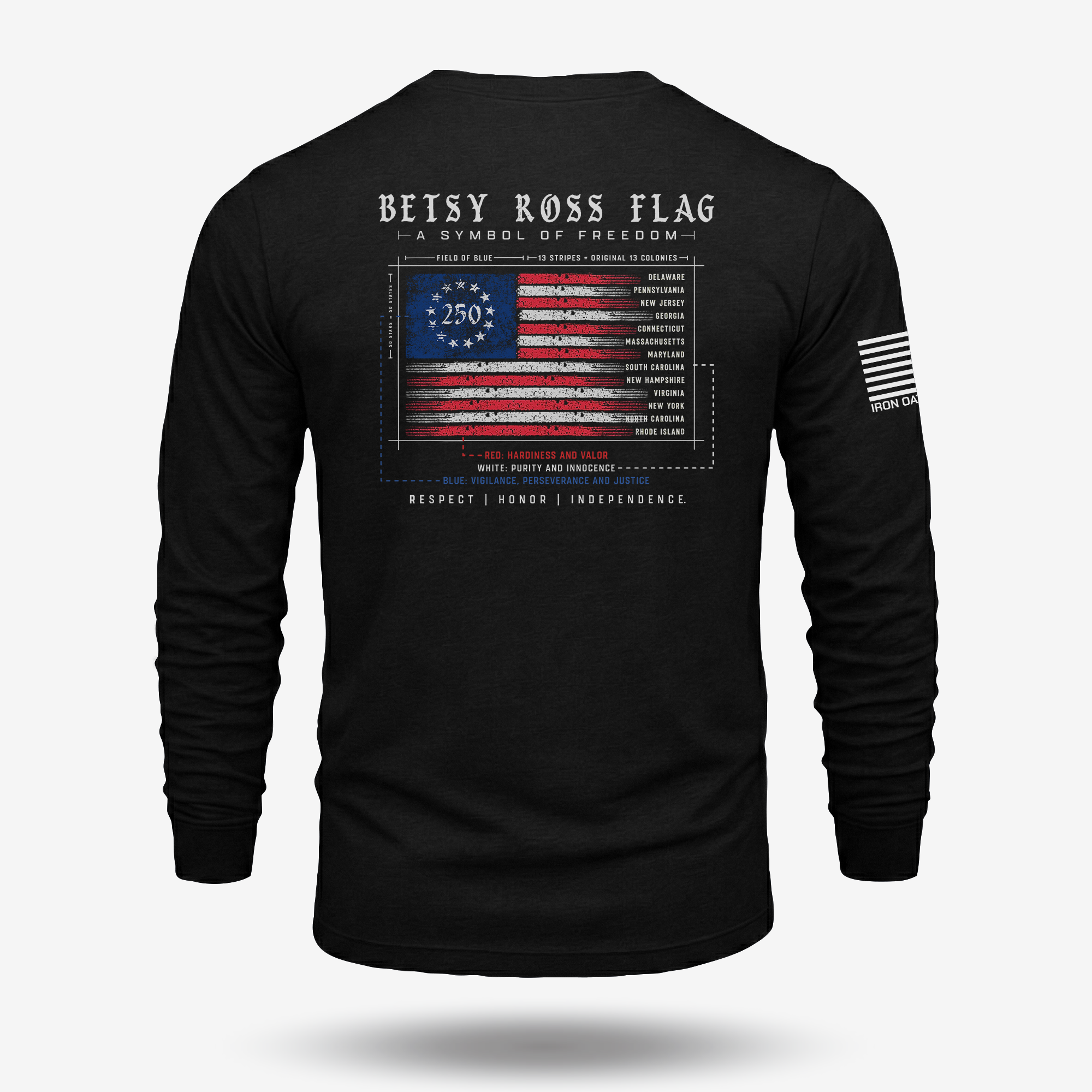 Betsy Ross Flag 250th Long Sleeve