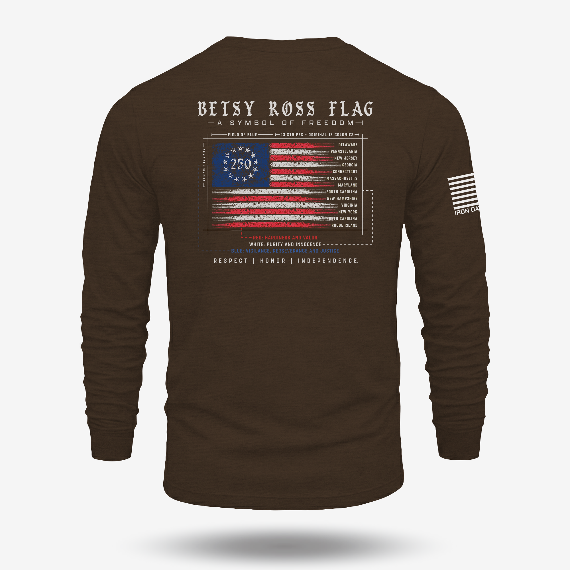 Betsy Ross Flag 250th Long Sleeve