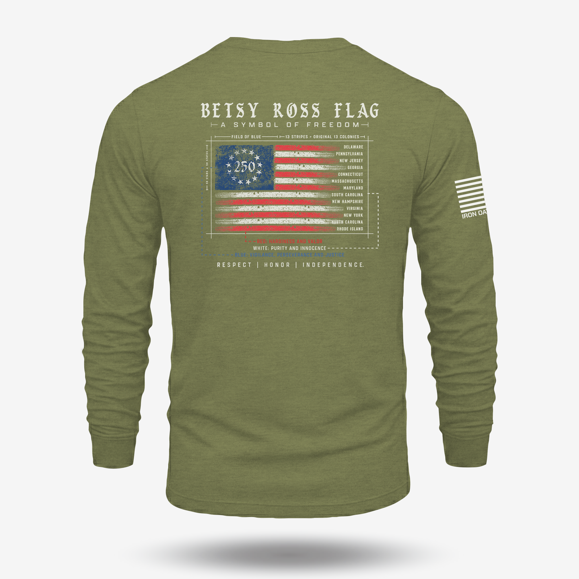 Betsy Ross Flag 250th Long Sleeve