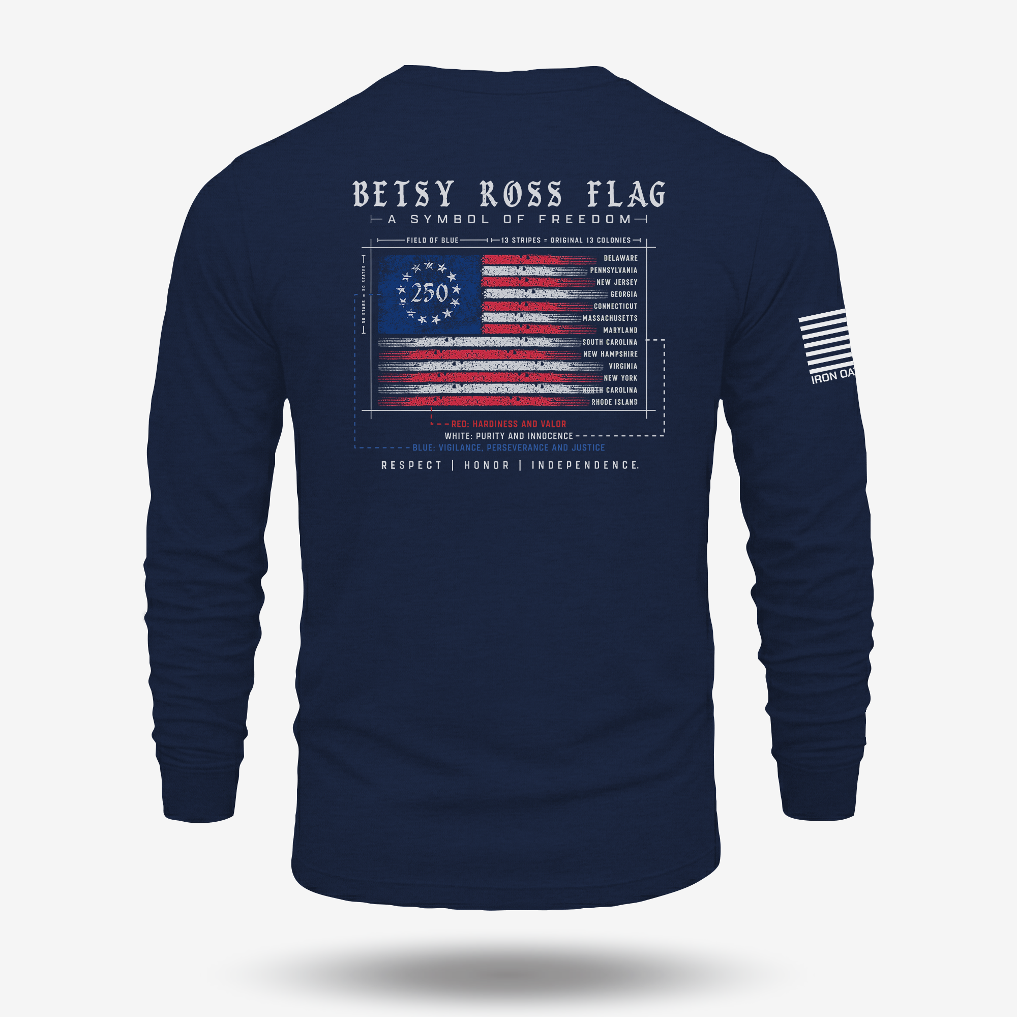 Betsy Ross Flag 250th Long Sleeve