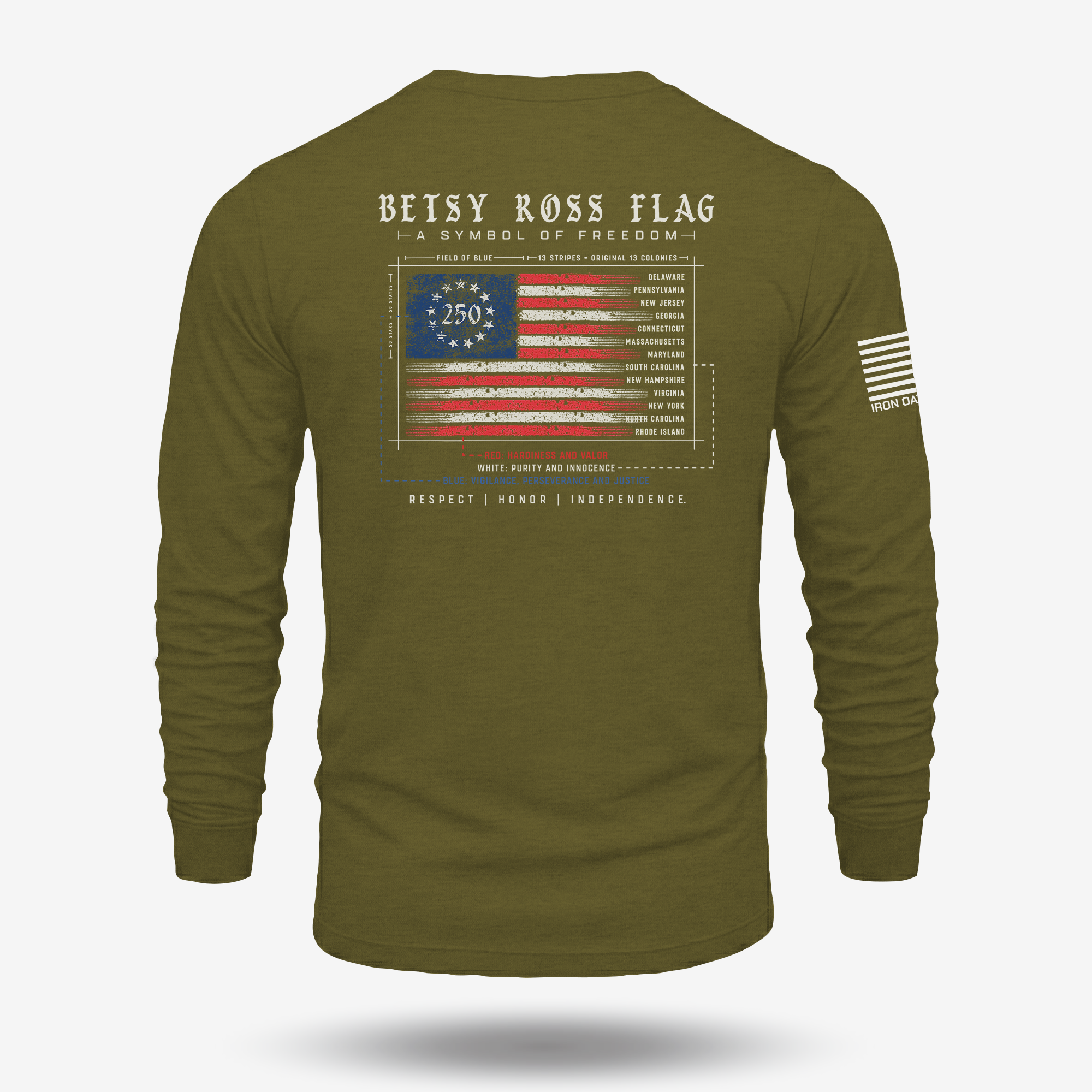 Betsy Ross Flag 250th Long Sleeve