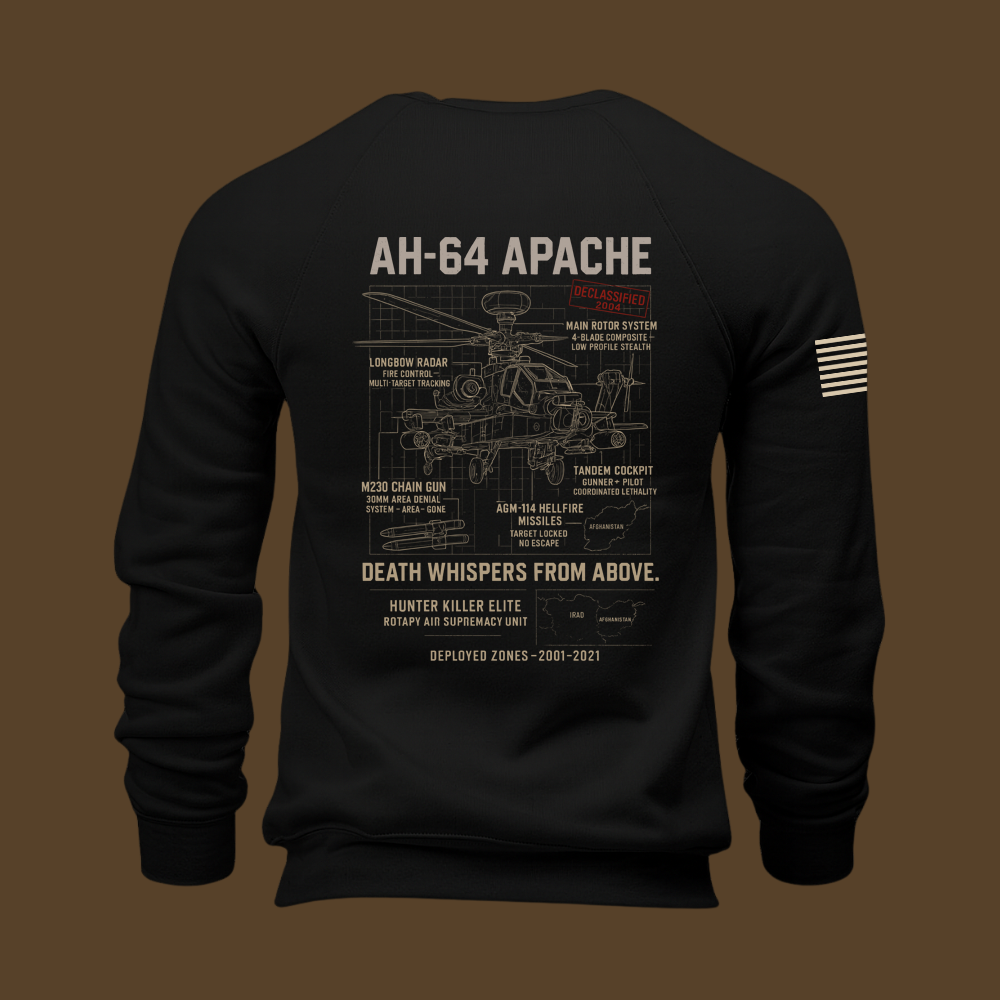 AH-64 Apache Schematic Sweatshirt