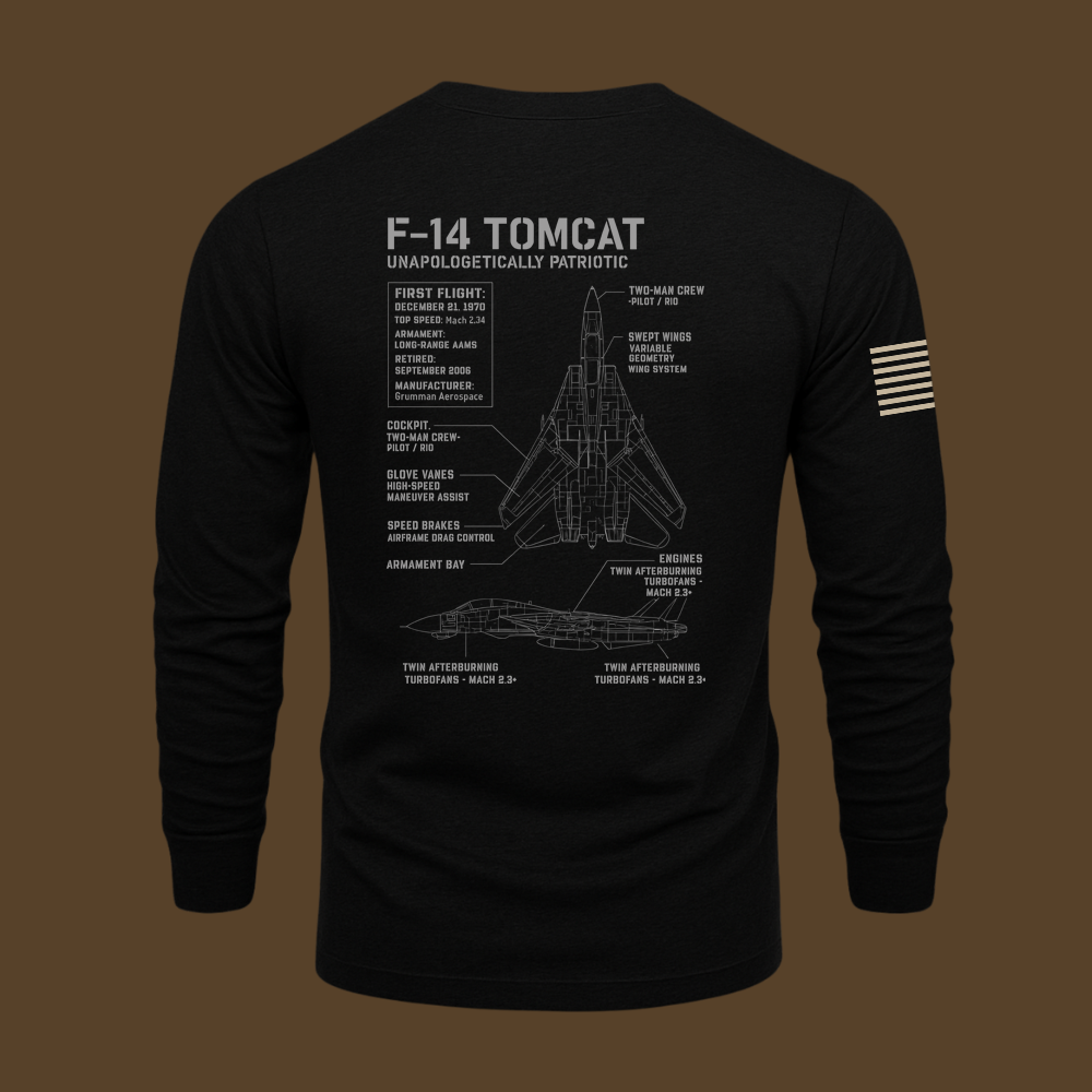 F-14 Tomcat Schematic Long Sleeve