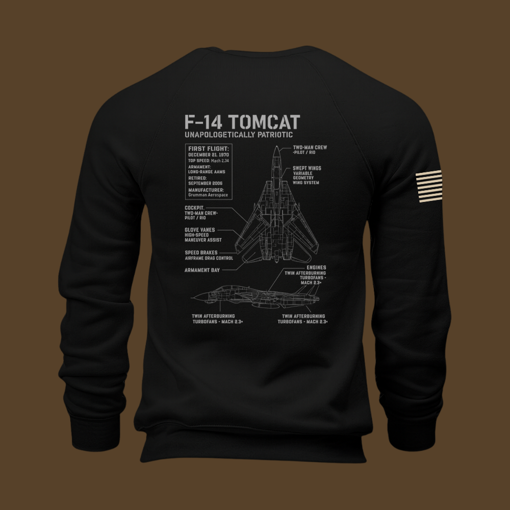 F-14 Tomcat Schematic Sweatshirt