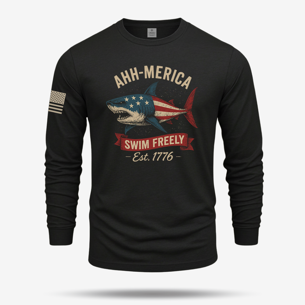 Ahh Merica Swim Freely Long Sleeve