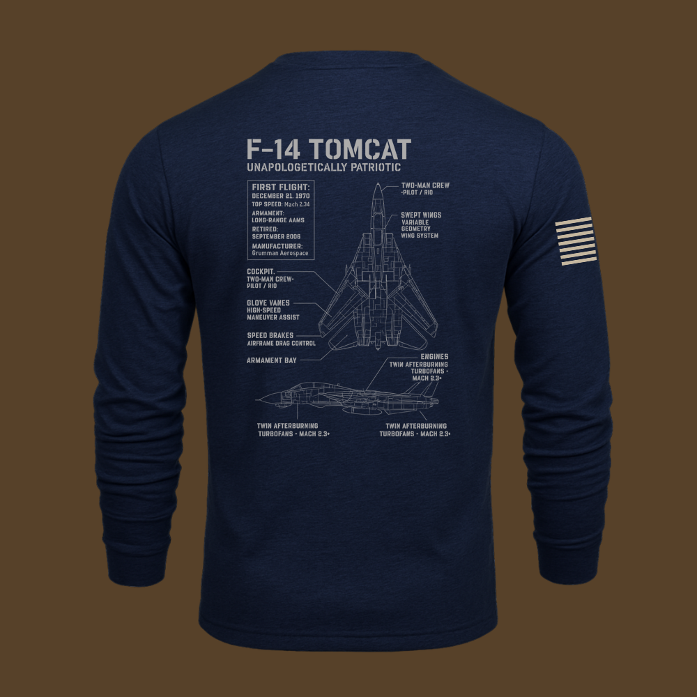 F-14 Tomcat Schematic Long Sleeve