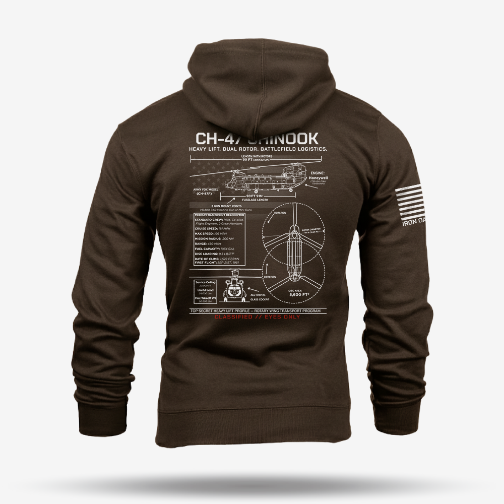 CH-47 Chinook Schematic  Hoodie