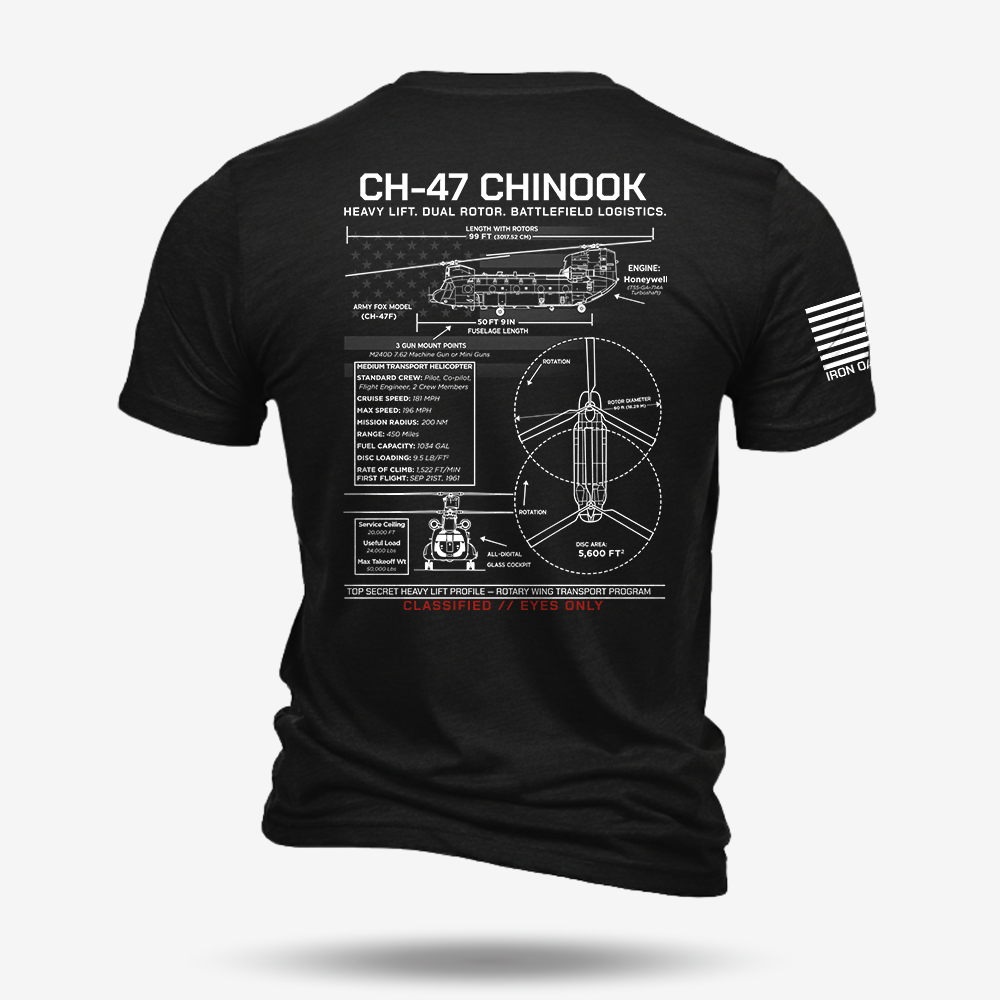 CH-47 Chinook Schematic T Shirt