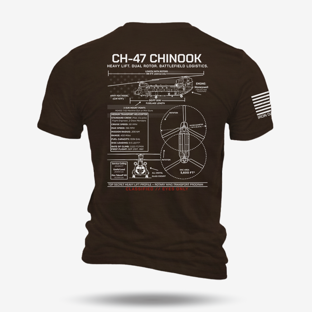 CH-47 Chinook Schematic T Shirt