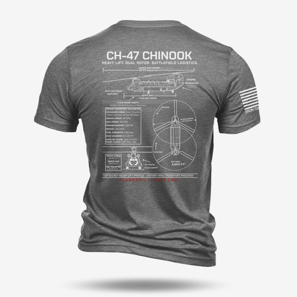 CH-47 Chinook Schematic T Shirt