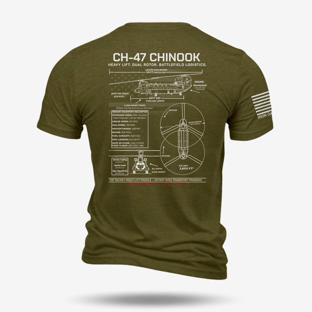 CH-47 Chinook Schematic T Shirt