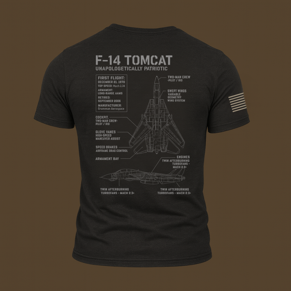 F-14 Tomcat Schematic T Shirt