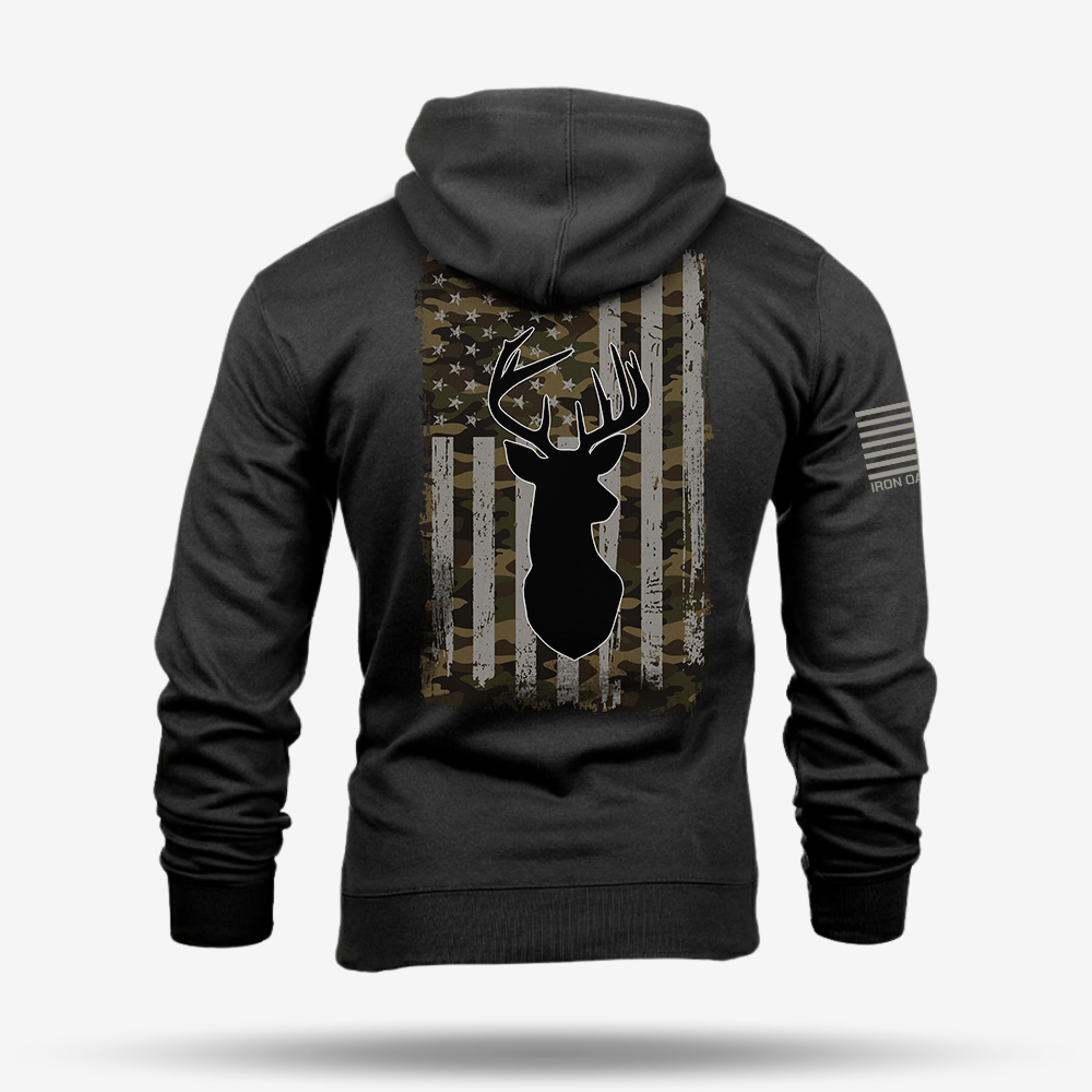American Flag Camo Buck Hoodie