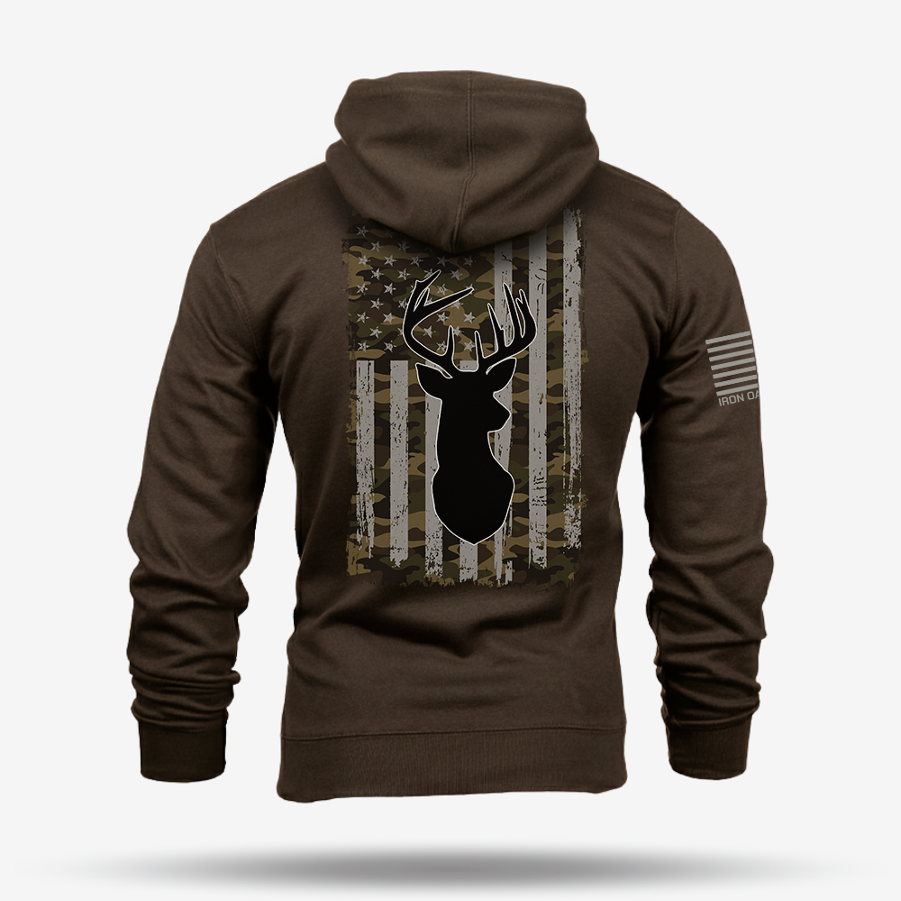 American Flag Camo Buck Hoodie