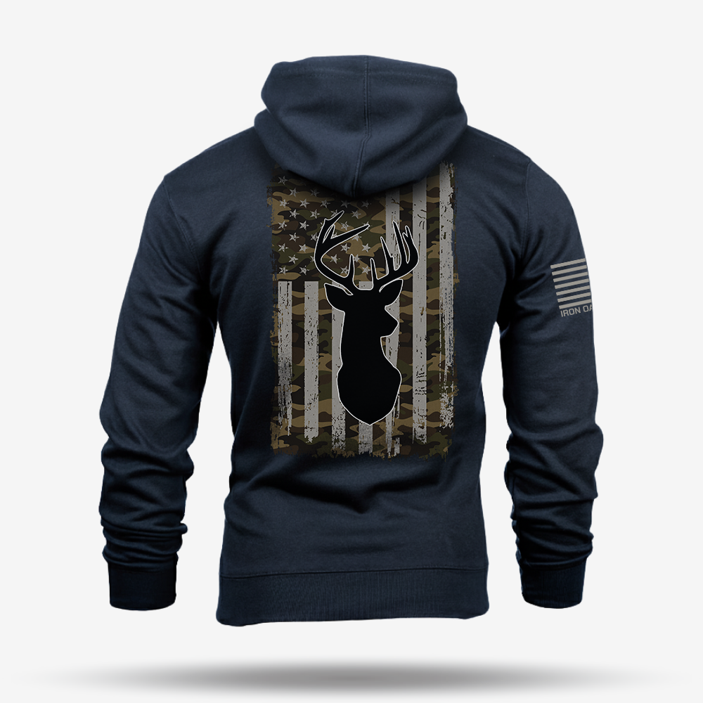 American Flag Camo Buck Hoodie