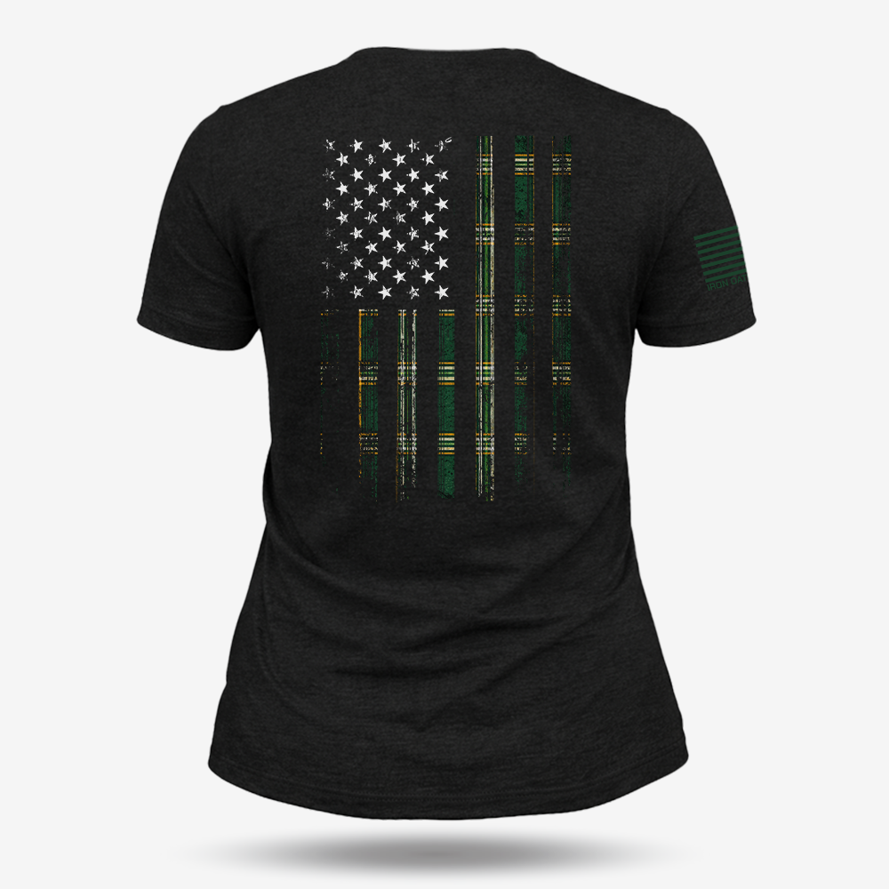 Emerald Oath Flag Women's V-Neck