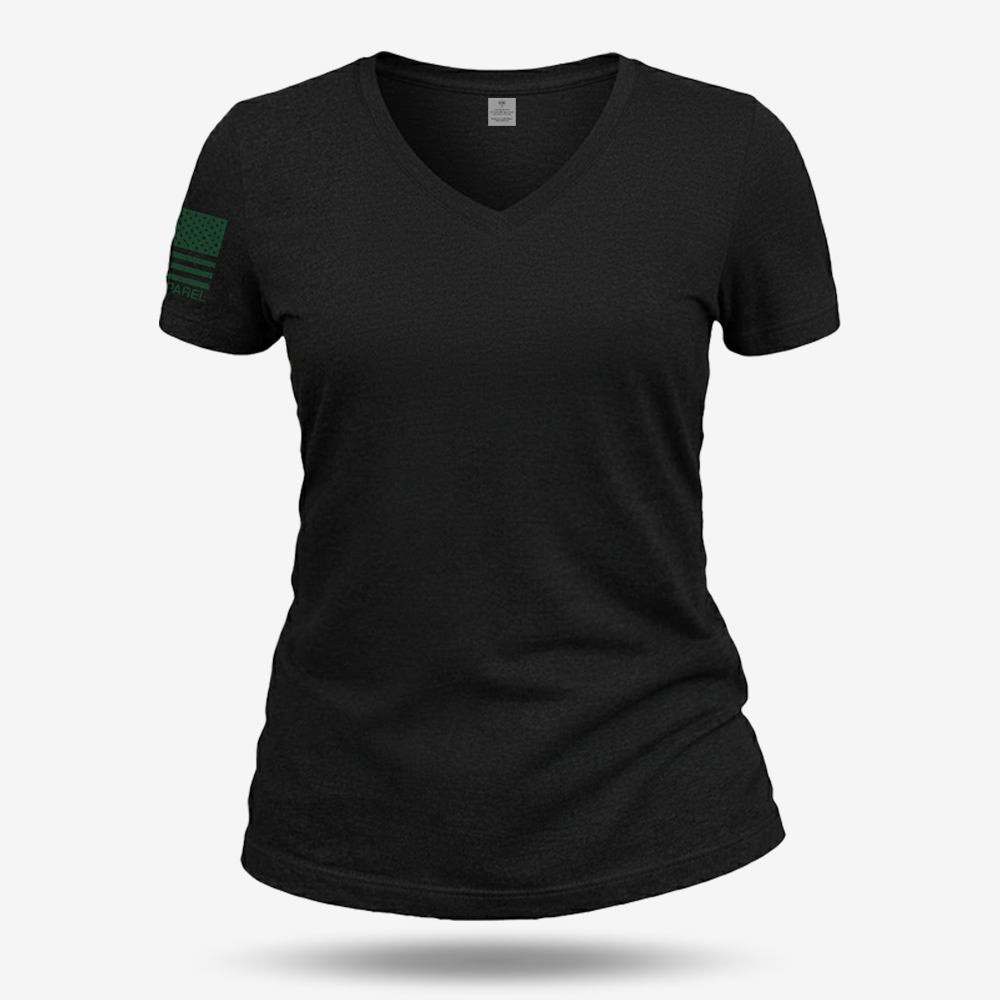 Emerald Oath Flag Women's V-Neck