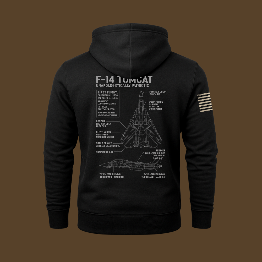 F-14 Tomcat Schematic Hoodie