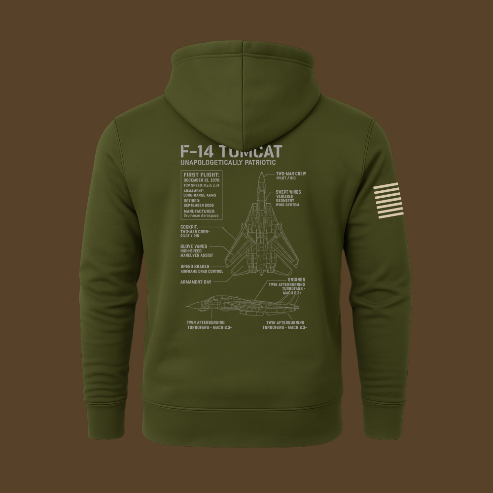 F-14 Tomcat Schematic Hoodie