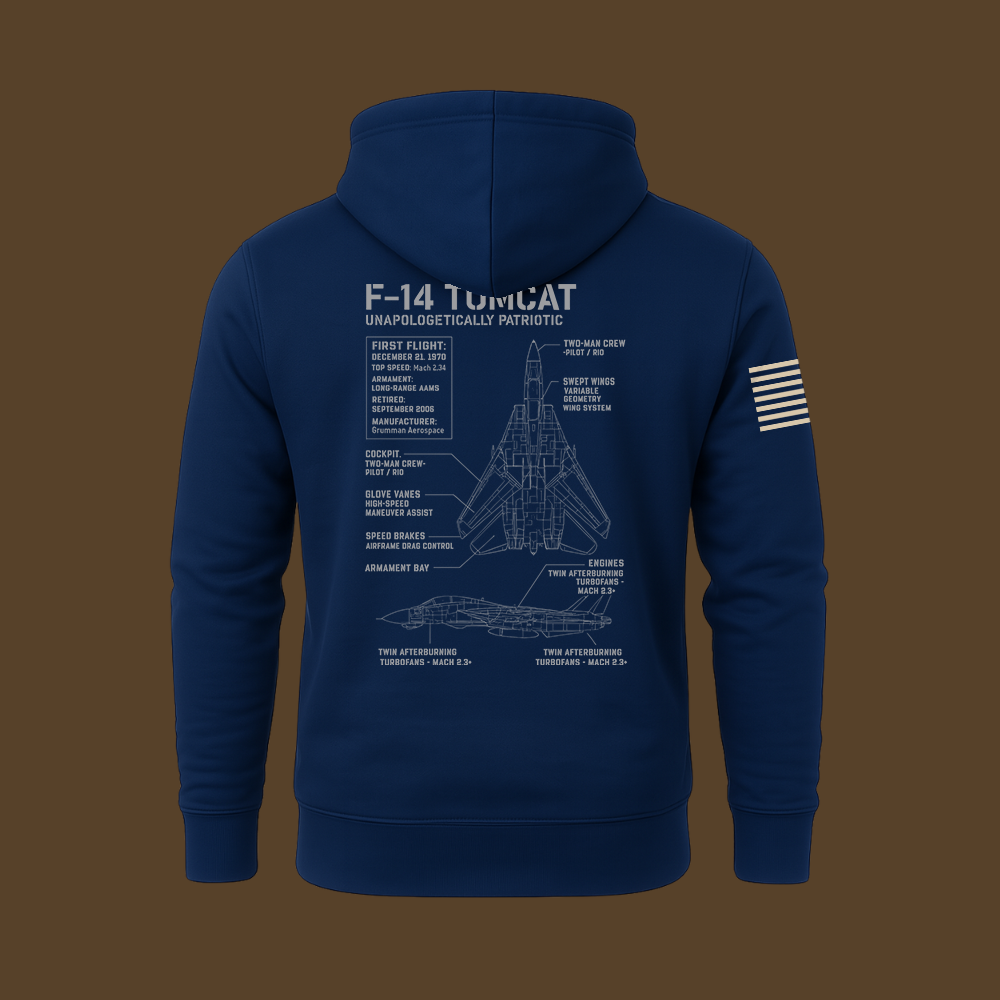 F-14 Tomcat Schematic Hoodie