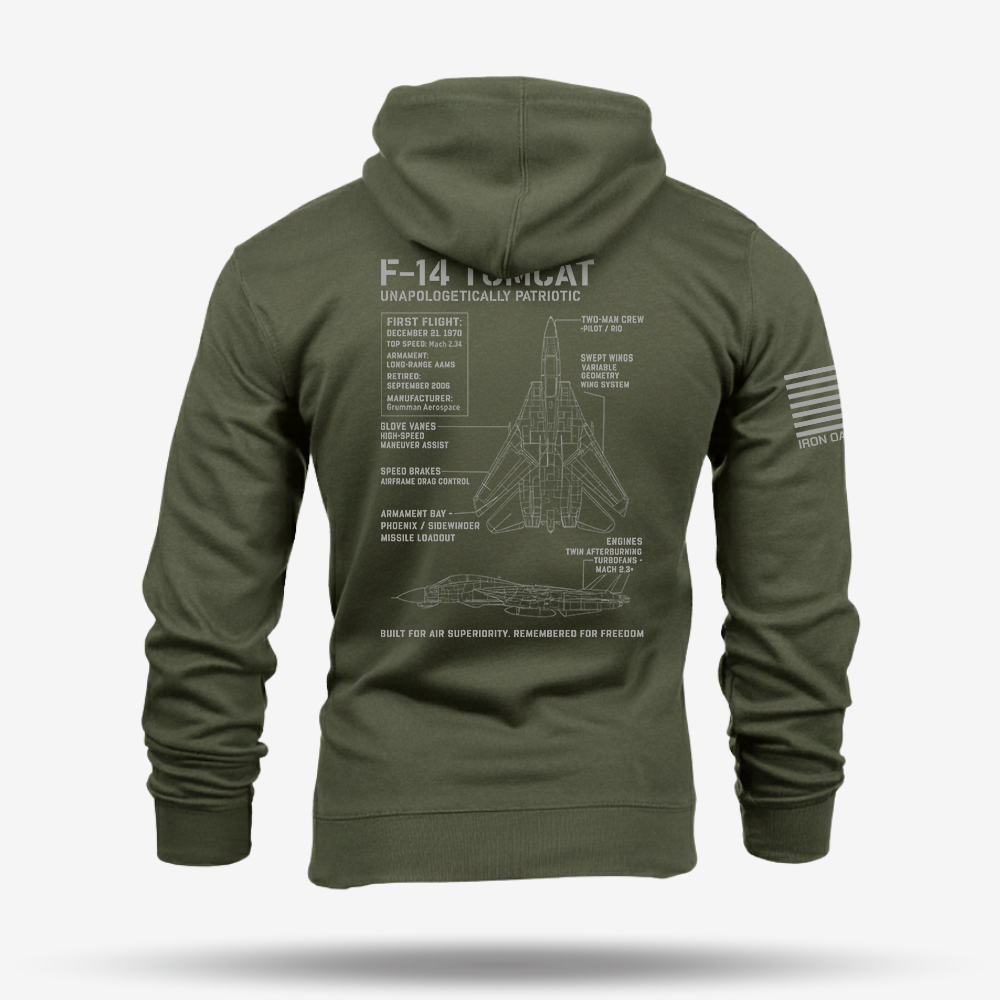 F-14 Tomcat Schematic Hoodie