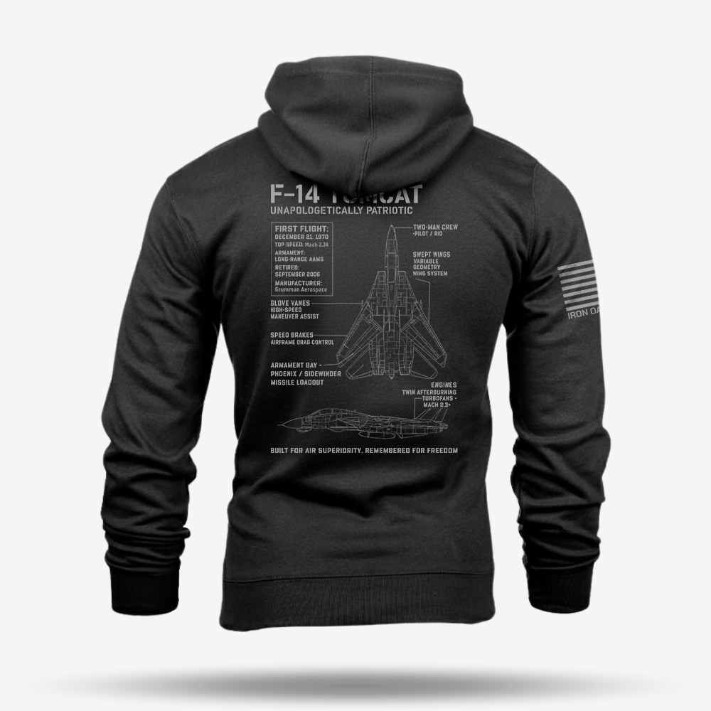 F-14 Tomcat Schematic Hoodie