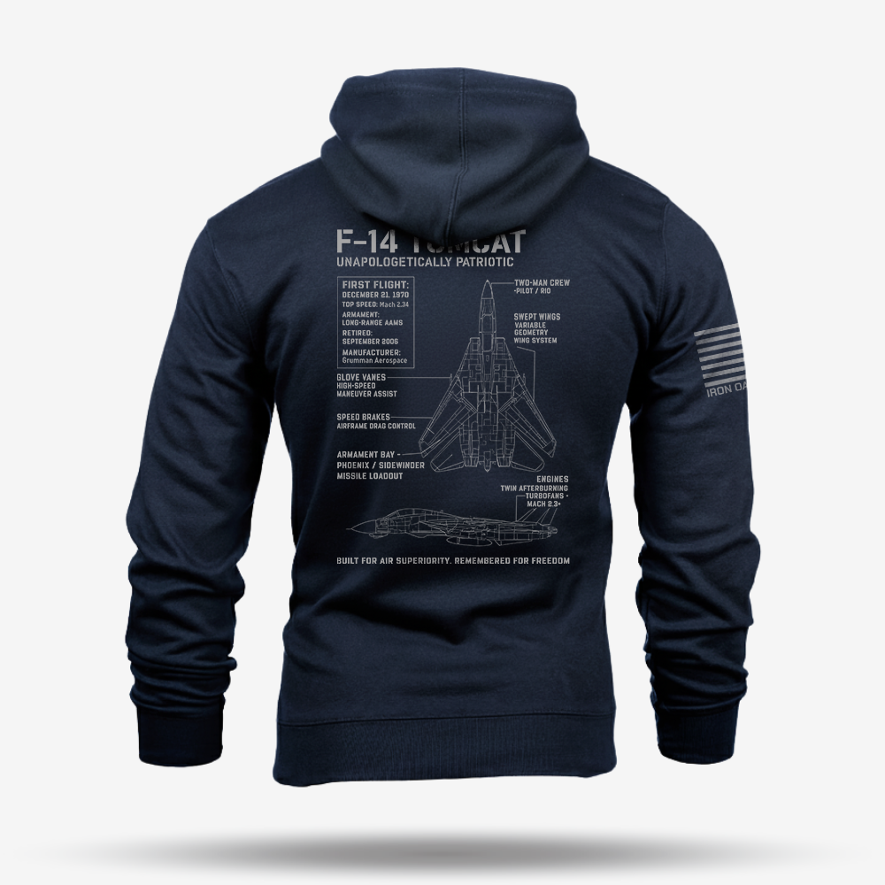 F-14 Tomcat Schematic Hoodie