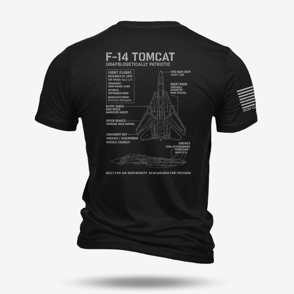 F-14 Tomcat Schematic T Shirt