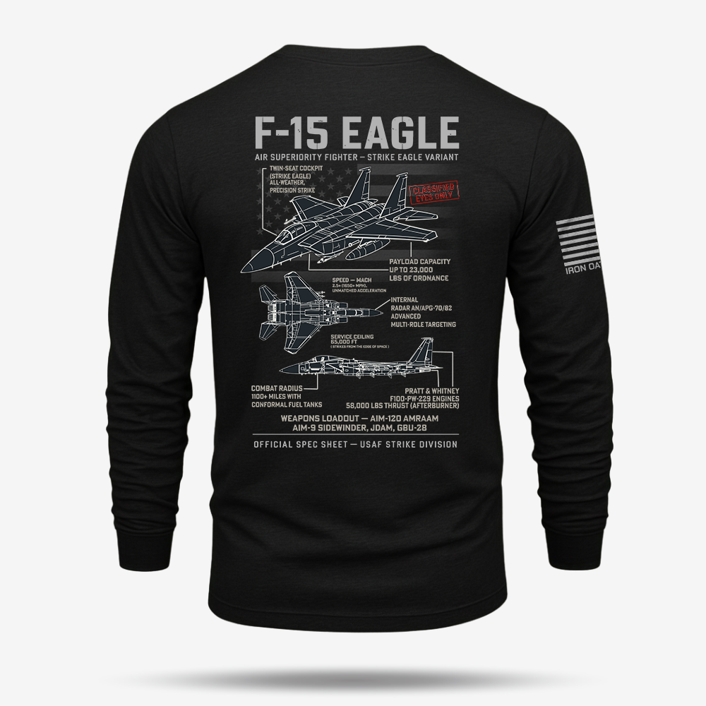 F-15 Eagle Schematic Long Sleeve