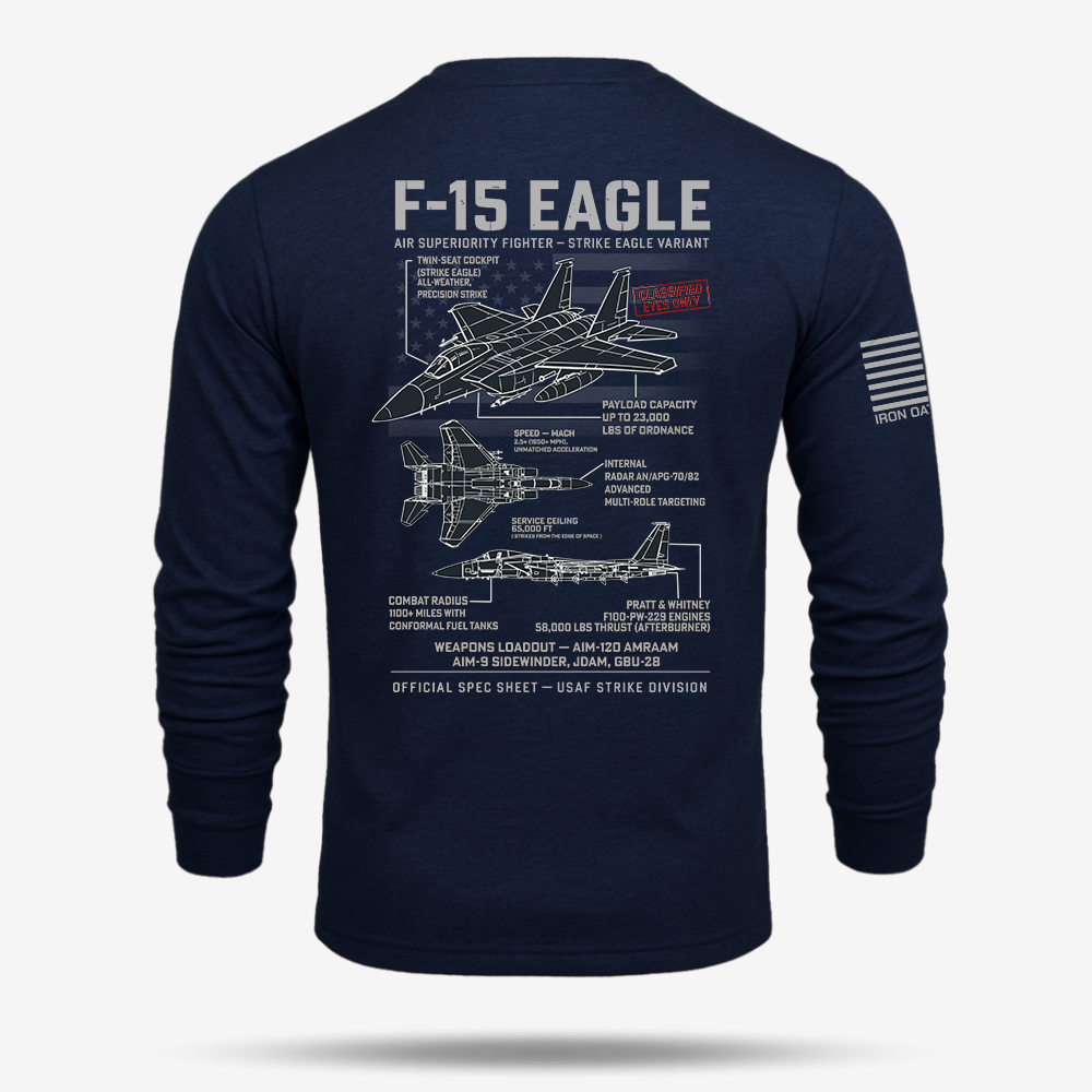 F-15 Eagle Schematic Long Sleeve