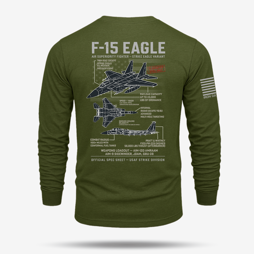 F-15 Eagle Schematic Long Sleeve