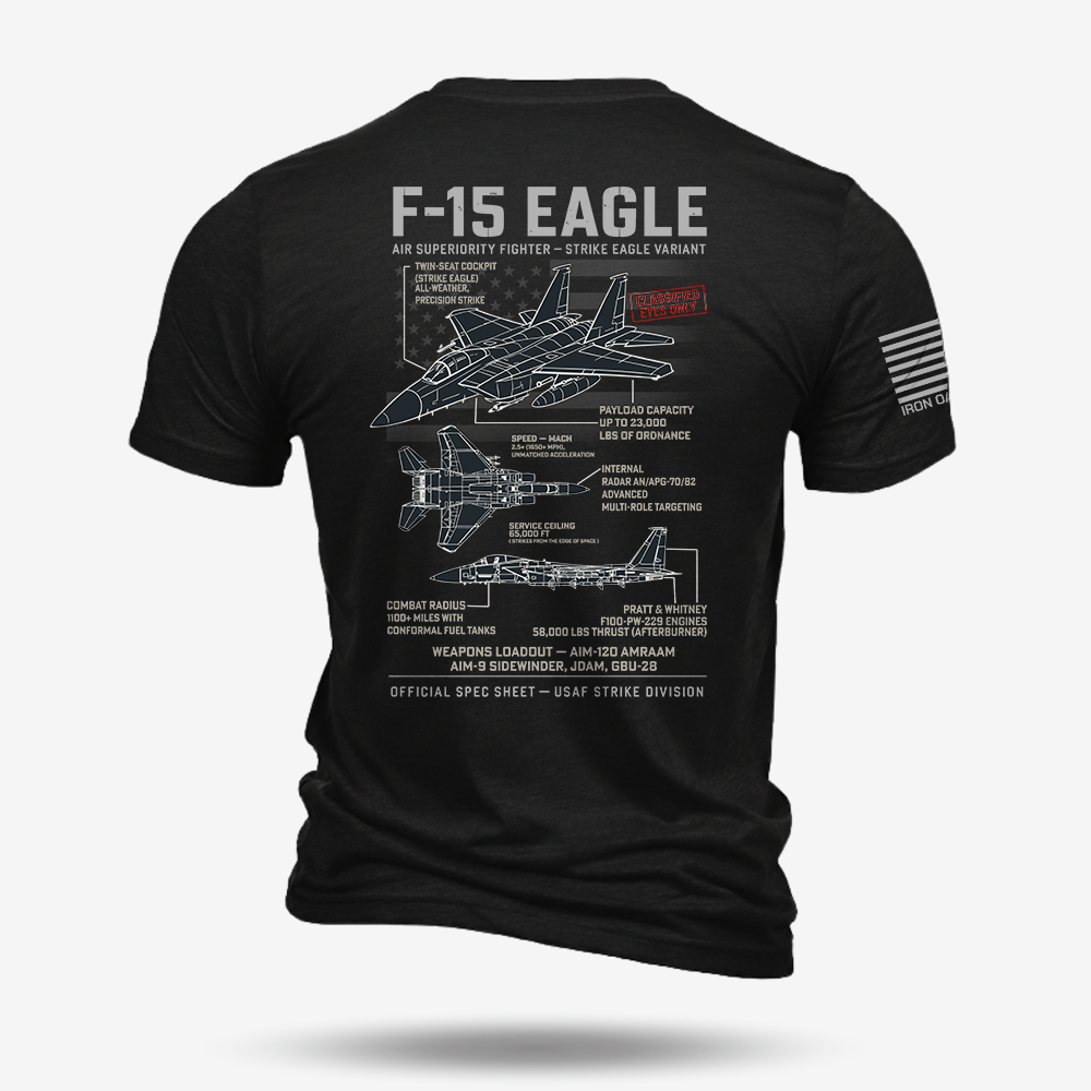 F-15 Eagle Schematic T Shirt