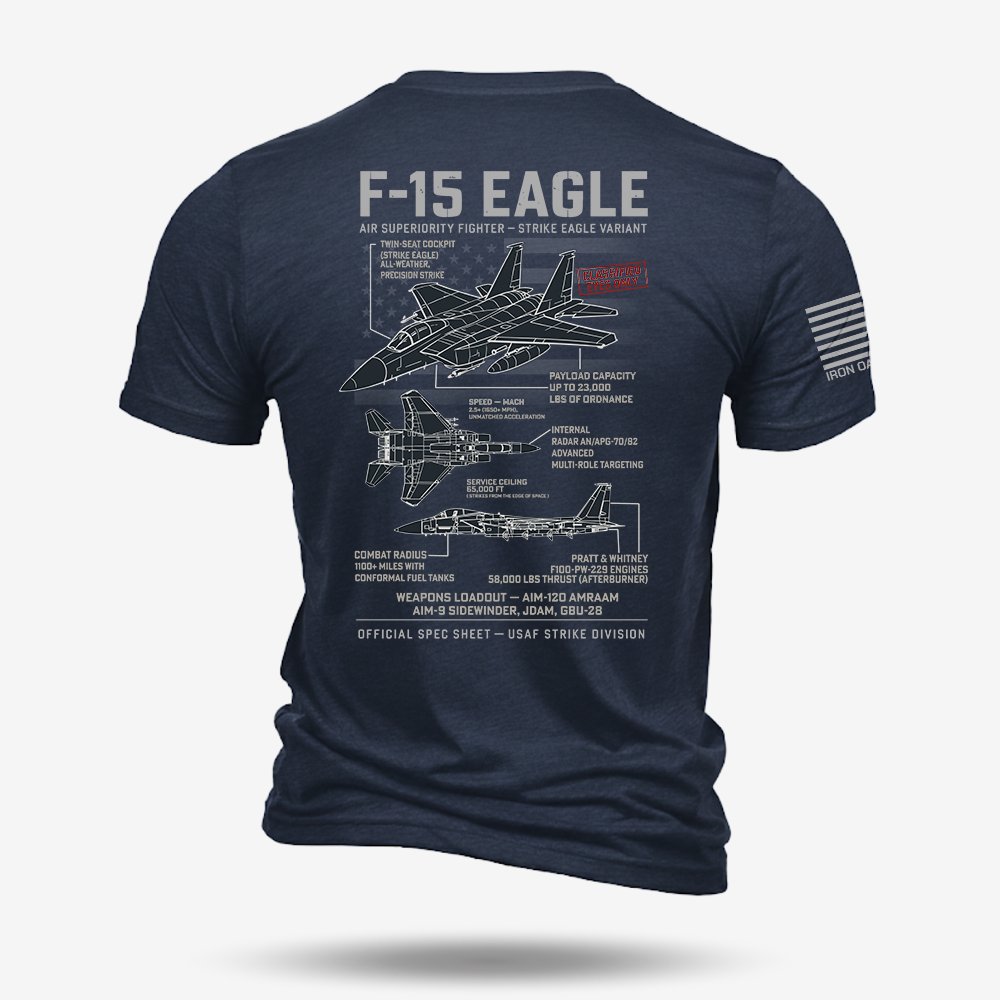 F-15 Eagle Schematic T Shirt