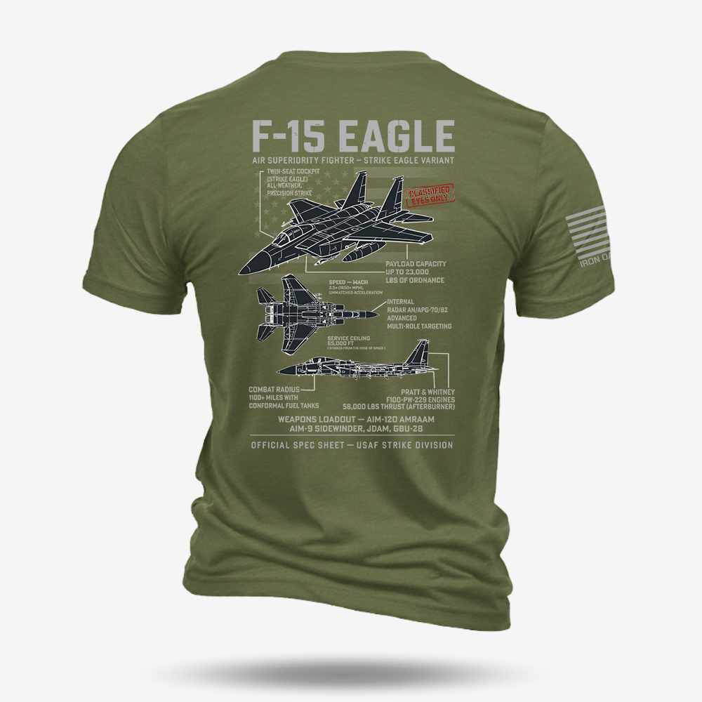 F-15 Eagle Schematic T Shirt