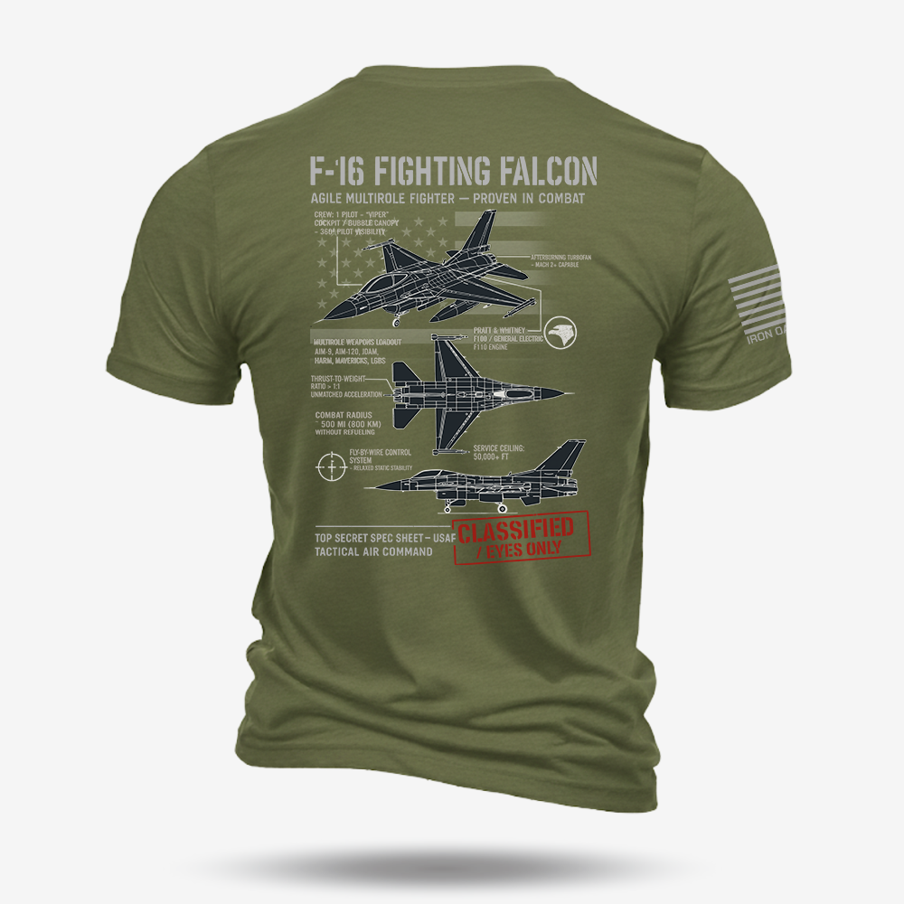 F-16 Fighting Falcon Schematic T Shirt
