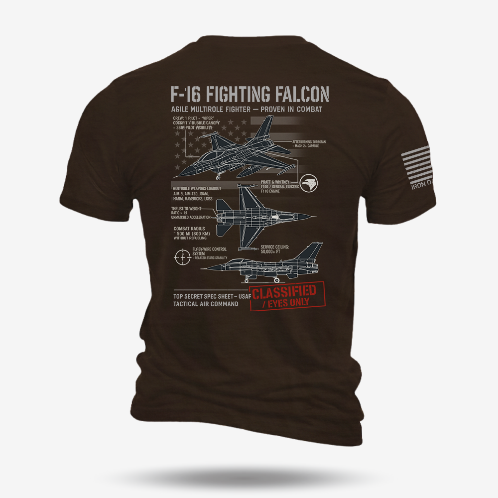 F-16 Fighting Falcon Schematic T Shirt